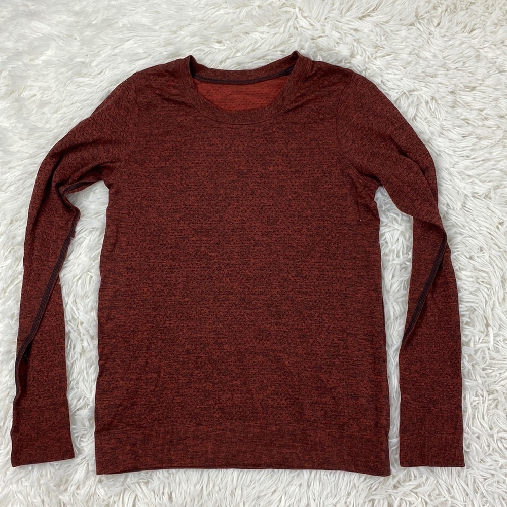 Lululemon Breeze By Long Sleeve *Squad Dark Sport Red / Black